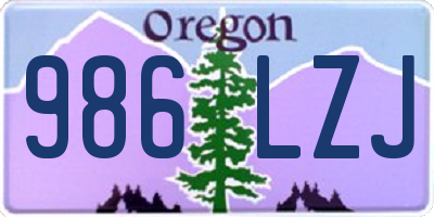 OR license plate 986LZJ
