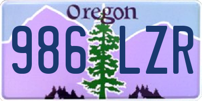 OR license plate 986LZR