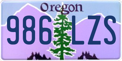 OR license plate 986LZS