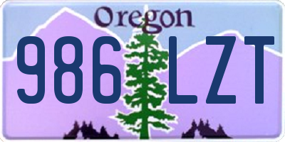 OR license plate 986LZT