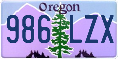 OR license plate 986LZX