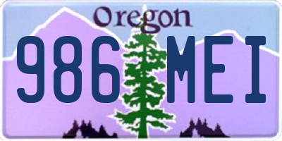 OR license plate 986MEI