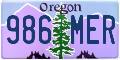 OR license plate 986MER