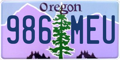 OR license plate 986MEU