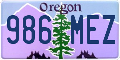 OR license plate 986MEZ