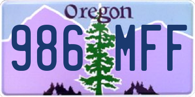 OR license plate 986MFF