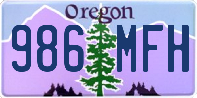 OR license plate 986MFH