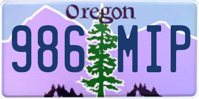 OR license plate 986MIP