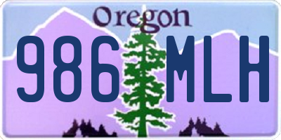 OR license plate 986MLH