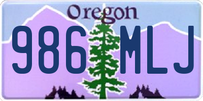 OR license plate 986MLJ