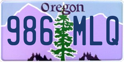 OR license plate 986MLQ
