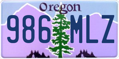 OR license plate 986MLZ