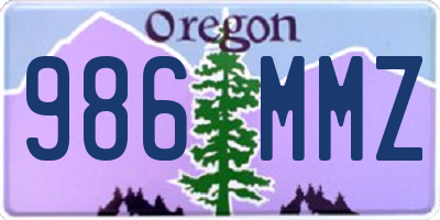 OR license plate 986MMZ