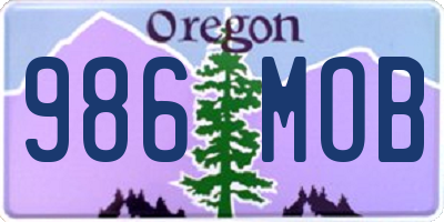 OR license plate 986MOB