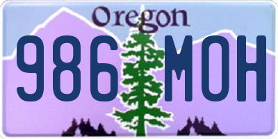 OR license plate 986MOH