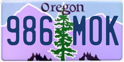 OR license plate 986MOK