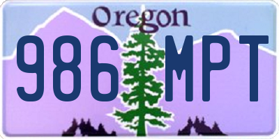 OR license plate 986MPT