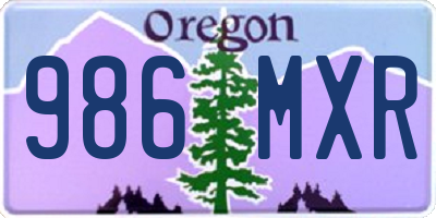 OR license plate 986MXR
