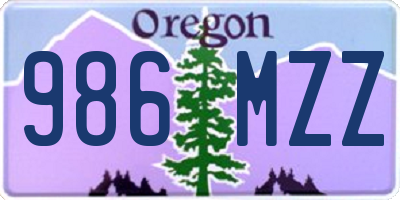 OR license plate 986MZZ