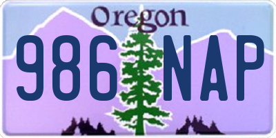 OR license plate 986NAP