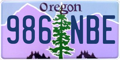 OR license plate 986NBE