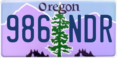 OR license plate 986NDR