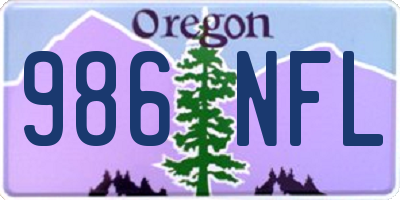 OR license plate 986NFL