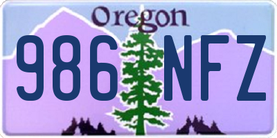 OR license plate 986NFZ