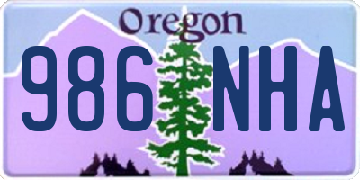 OR license plate 986NHA