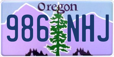OR license plate 986NHJ