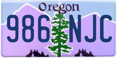 OR license plate 986NJC
