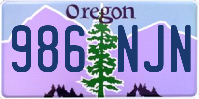 OR license plate 986NJN