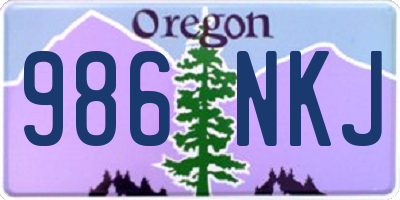 OR license plate 986NKJ