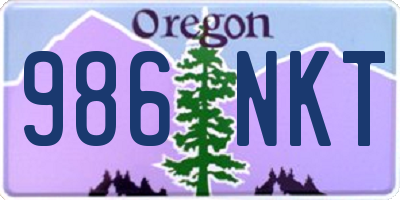 OR license plate 986NKT