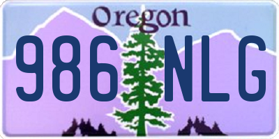 OR license plate 986NLG