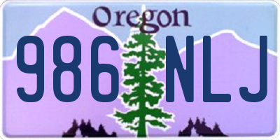 OR license plate 986NLJ