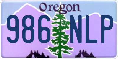 OR license plate 986NLP