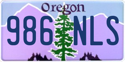OR license plate 986NLS