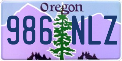 OR license plate 986NLZ