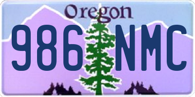 OR license plate 986NMC