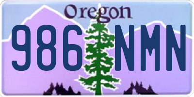 OR license plate 986NMN