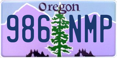 OR license plate 986NMP