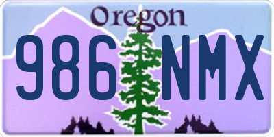 OR license plate 986NMX