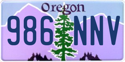 OR license plate 986NNV
