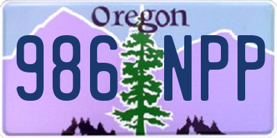 OR license plate 986NPP