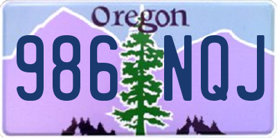 OR license plate 986NQJ