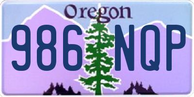 OR license plate 986NQP