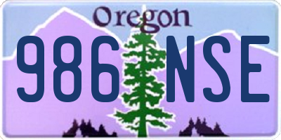 OR license plate 986NSE
