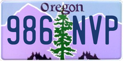 OR license plate 986NVP
