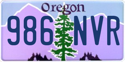 OR license plate 986NVR